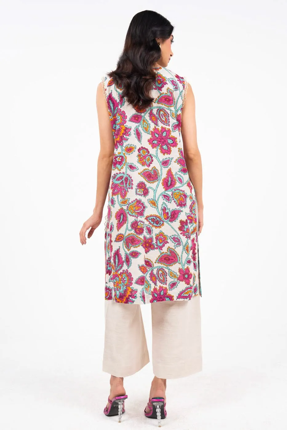 2 Piece Printed Cambric Suit with Dupatta