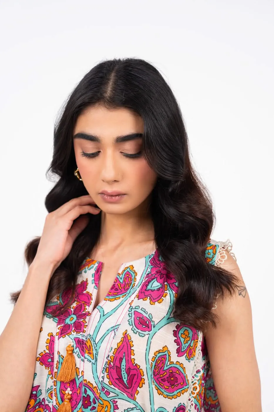 2 Piece Printed Cambric Suit with Dupatta