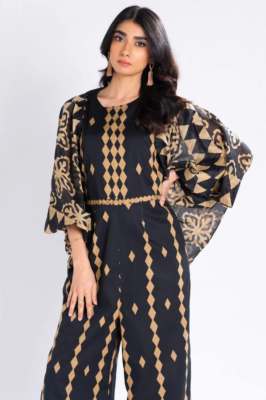 2 Piece Printed Cambric Suit with Lawn Dupatta