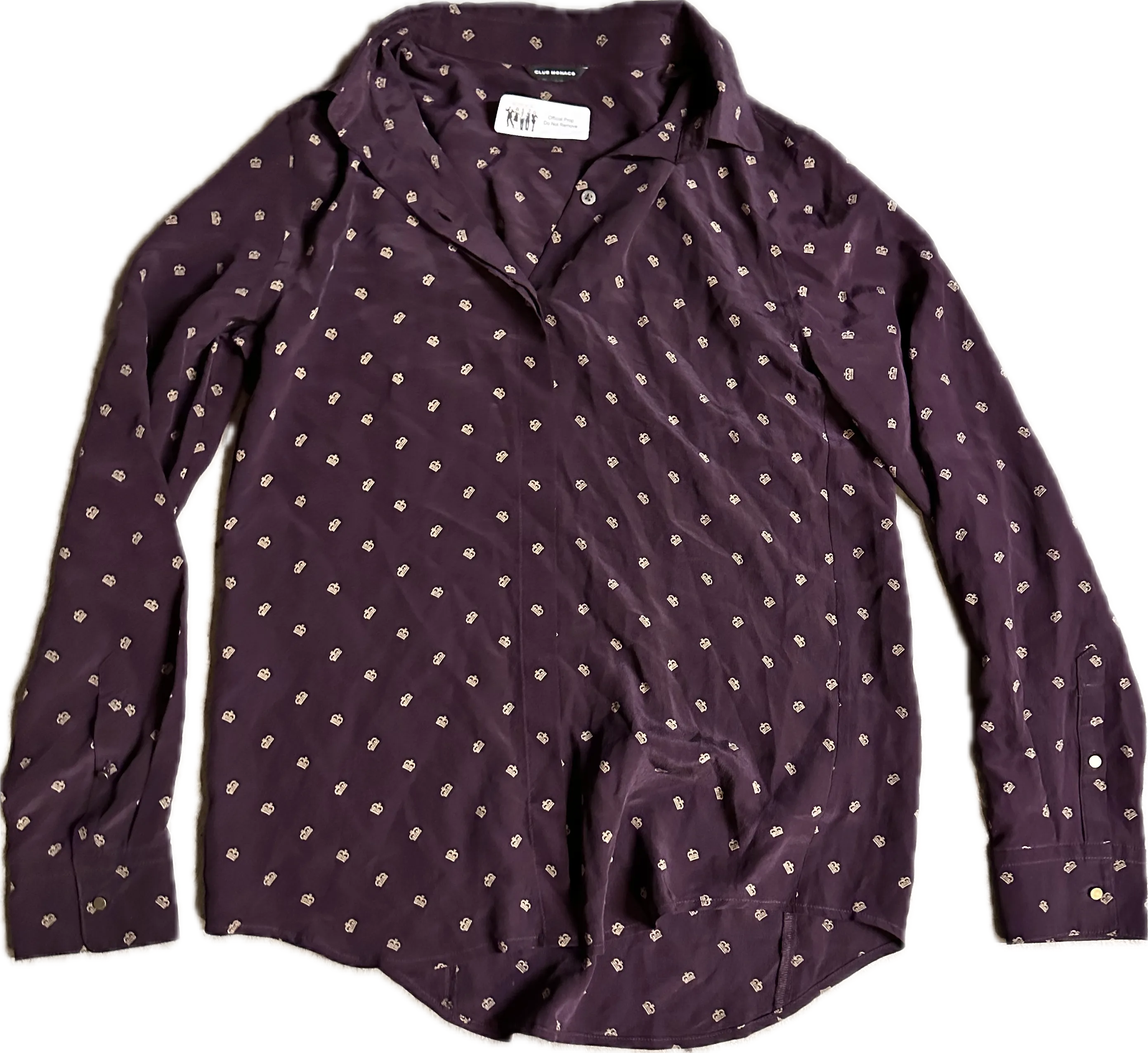 30 ROCK: Jenna's CLUB MONACO crown pattern Shirt (M)