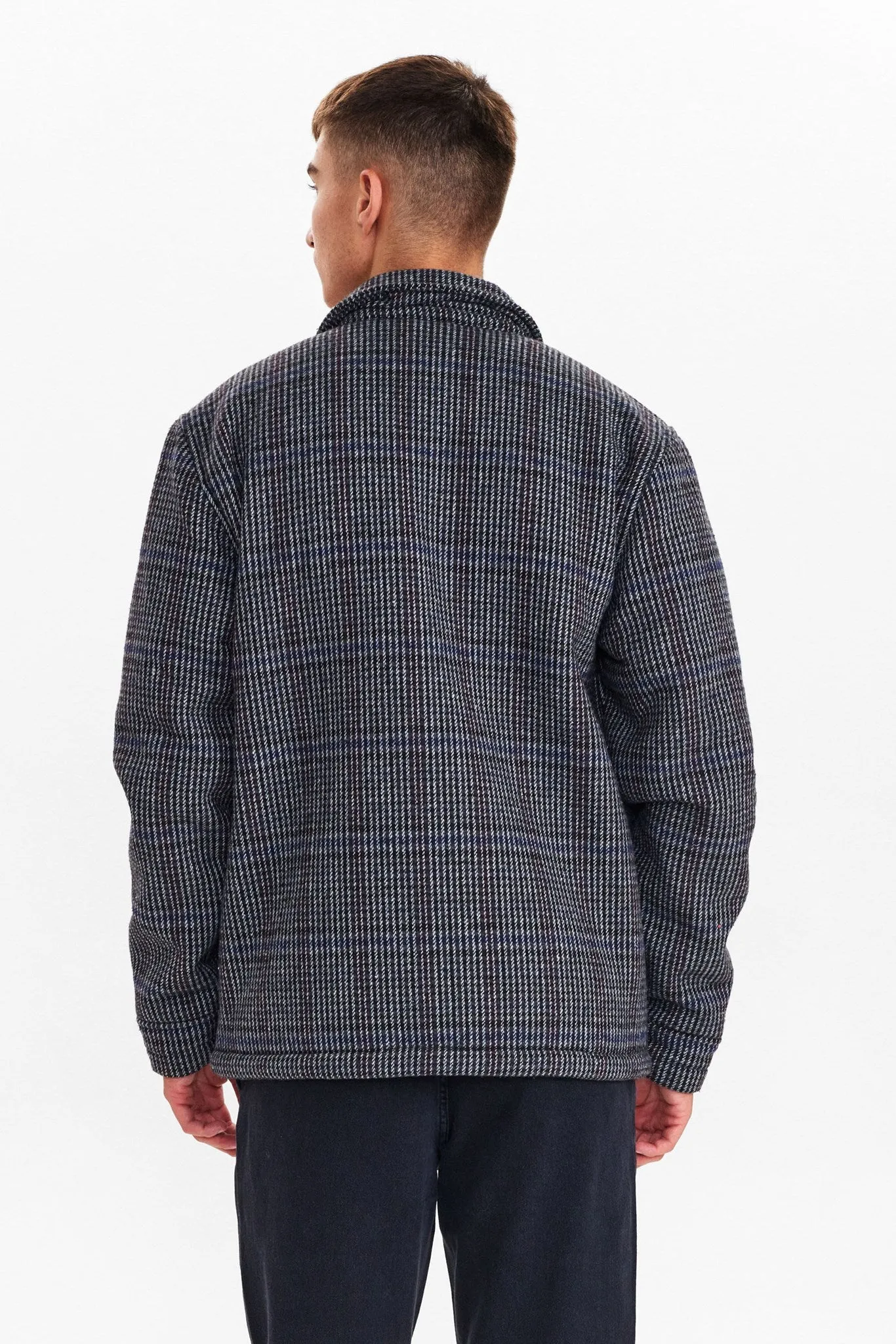 AKBASTIAN CHECK JACKET - Dark grey mel