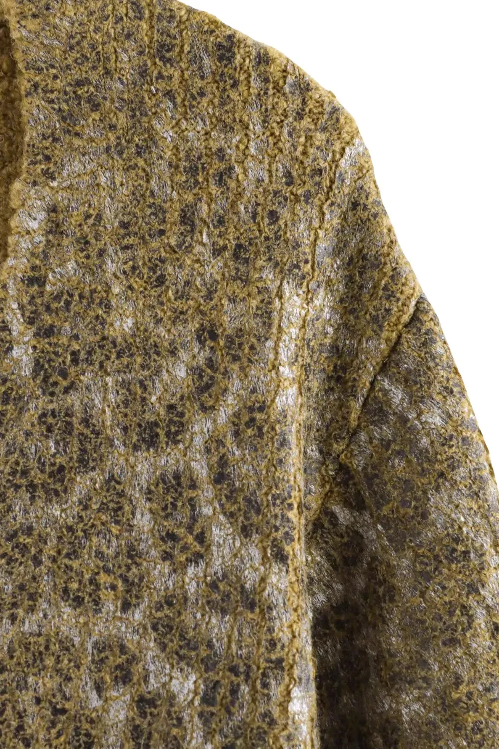 'Autumn' Gold-Plated Animal Print Knit Jacket