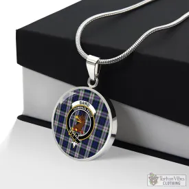 Baird Dress Tartan Circle Necklace with Family Crest