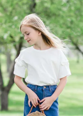 Bow Sleeve Classic Tee - FINAL SALE