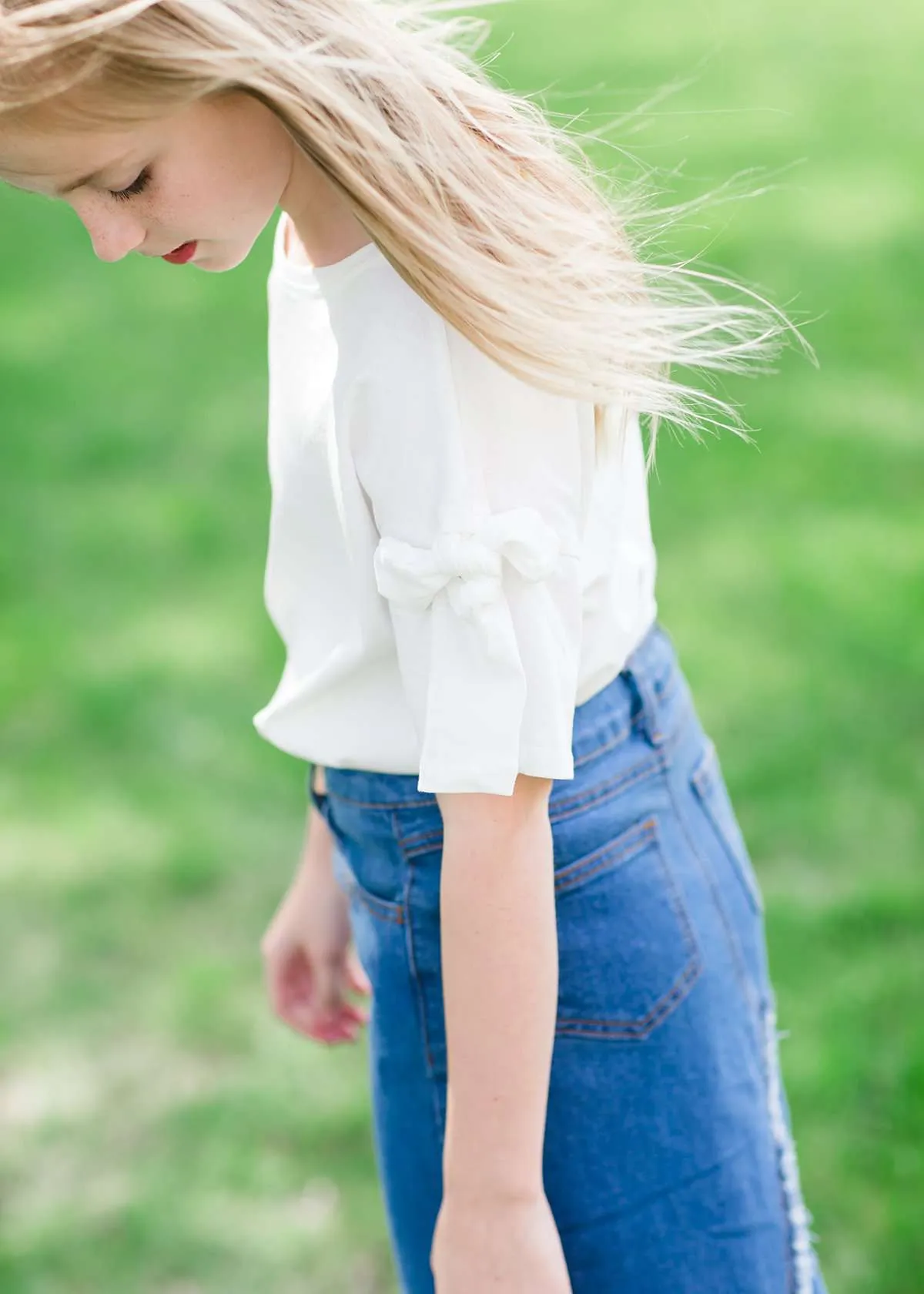 Bow Sleeve Classic Tee - FINAL SALE