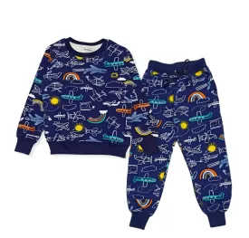 Boys Melton Pajama - Planes