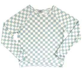 Brokedown Clothing Women's Blue Check Sweatshirt