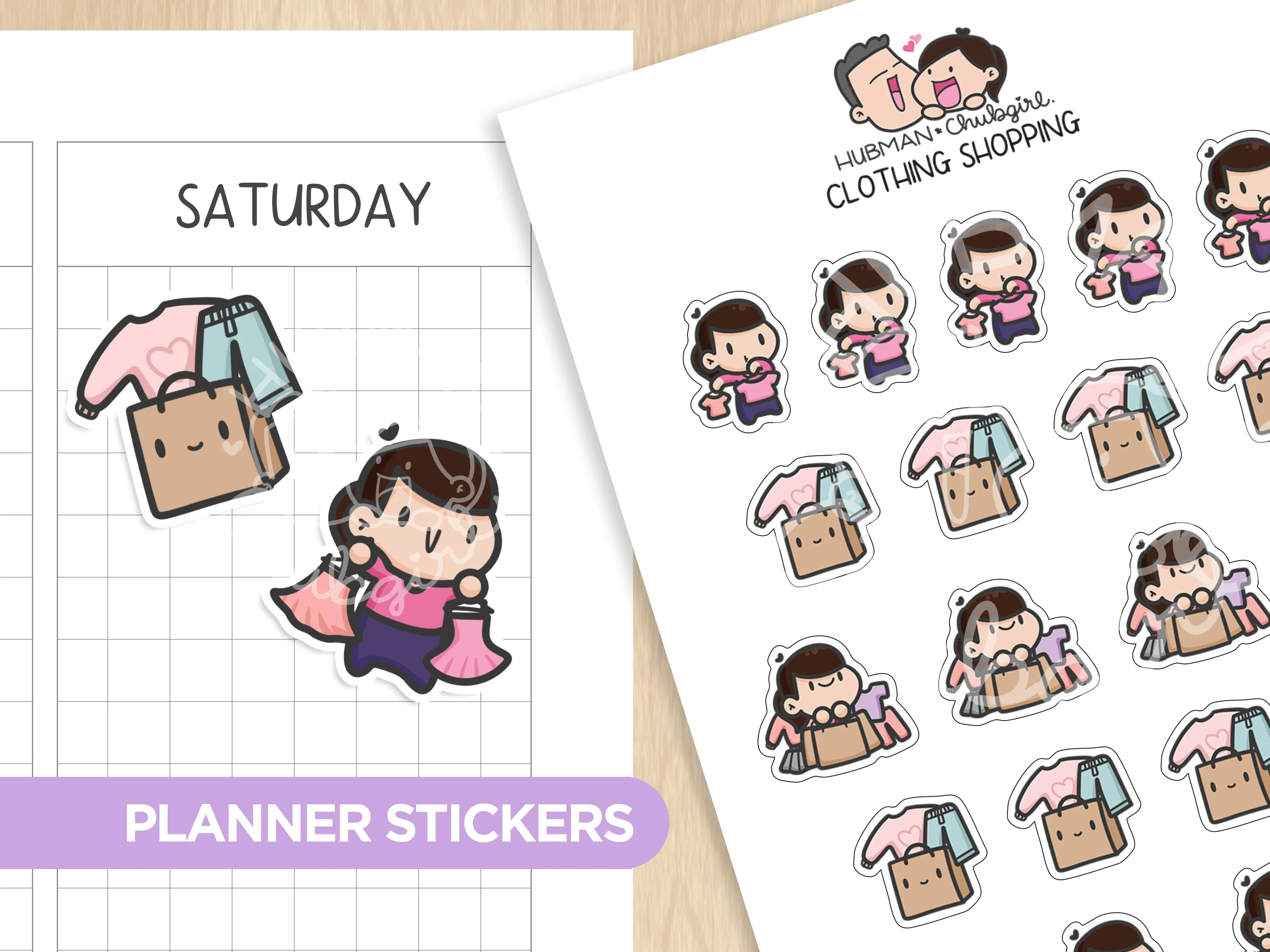 Clothing Shopping Planner Stickers