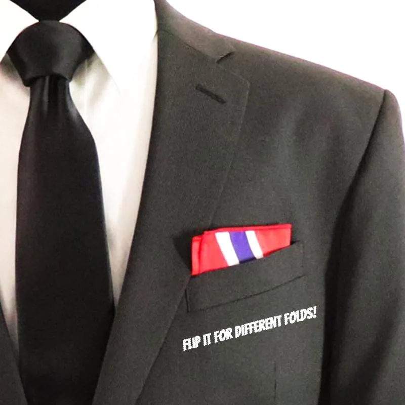 Coast Guard Colors Pocket Square