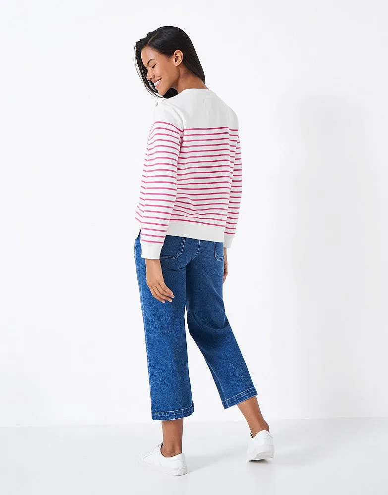 Crew Clothing Nautical Button Shoulder Sweatshirt