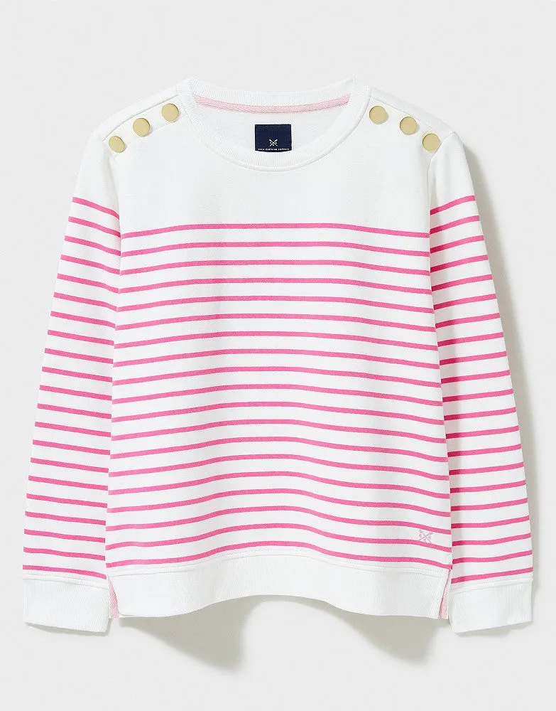Crew Clothing Nautical Button Shoulder Sweatshirt