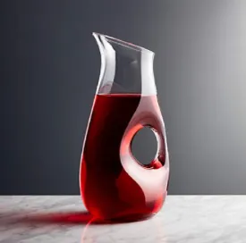 Decanter 1 Litre - 29cm with Hole - Clear