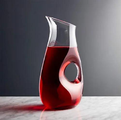 Decanter 1 Litre - 29cm with Hole - Clear