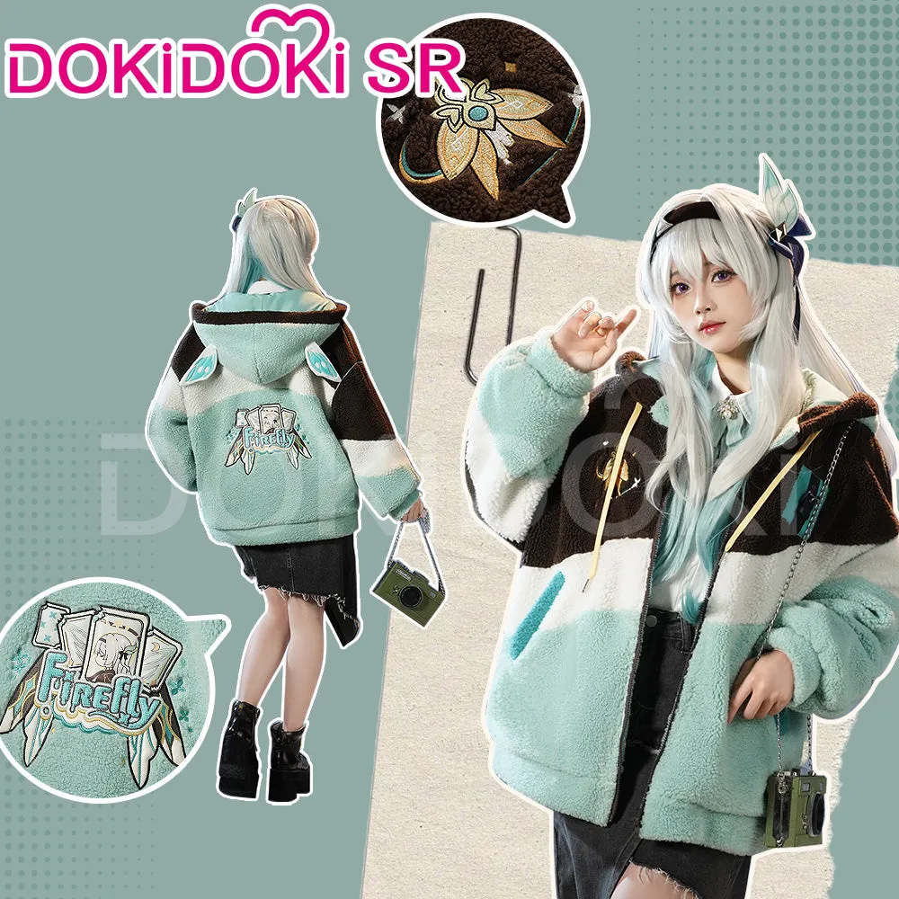 DokiDoki-SR Game Honkai: Star Rail Cosplay Costume Aventurine / Firefly Doujin The Dome of the Stars in Winter Plush Jacket Casual Wear Shajin