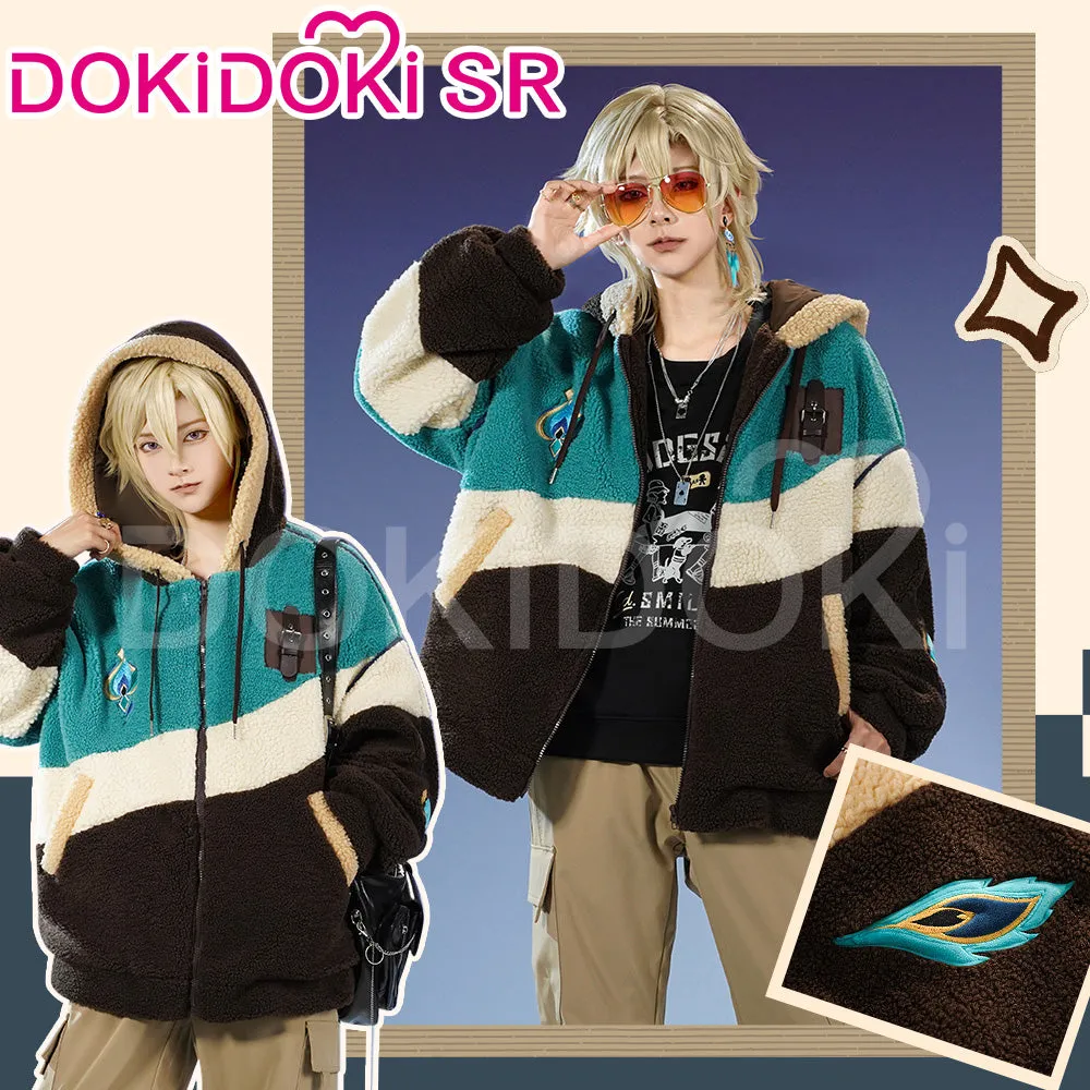 DokiDoki-SR Game Honkai: Star Rail Cosplay Costume Aventurine / Firefly Doujin The Dome of the Stars in Winter Plush Jacket Casual Wear Shajin