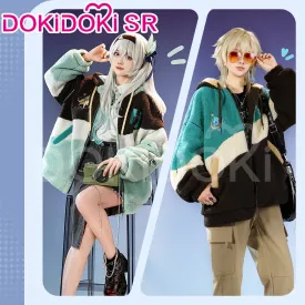 DokiDoki-SR Game Honkai: Star Rail Cosplay Costume Aventurine / Firefly Doujin The Dome of the Stars in Winter Plush Jacket Casual Wear Shajin
