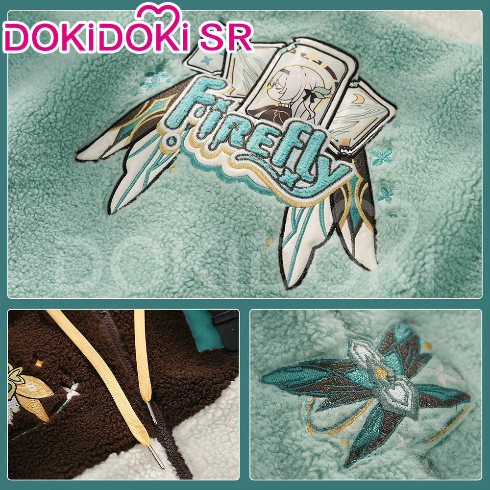 DokiDoki-SR Game Honkai: Star Rail Cosplay Costume Aventurine / Firefly Doujin The Dome of the Stars in Winter Plush Jacket Casual Wear Shajin