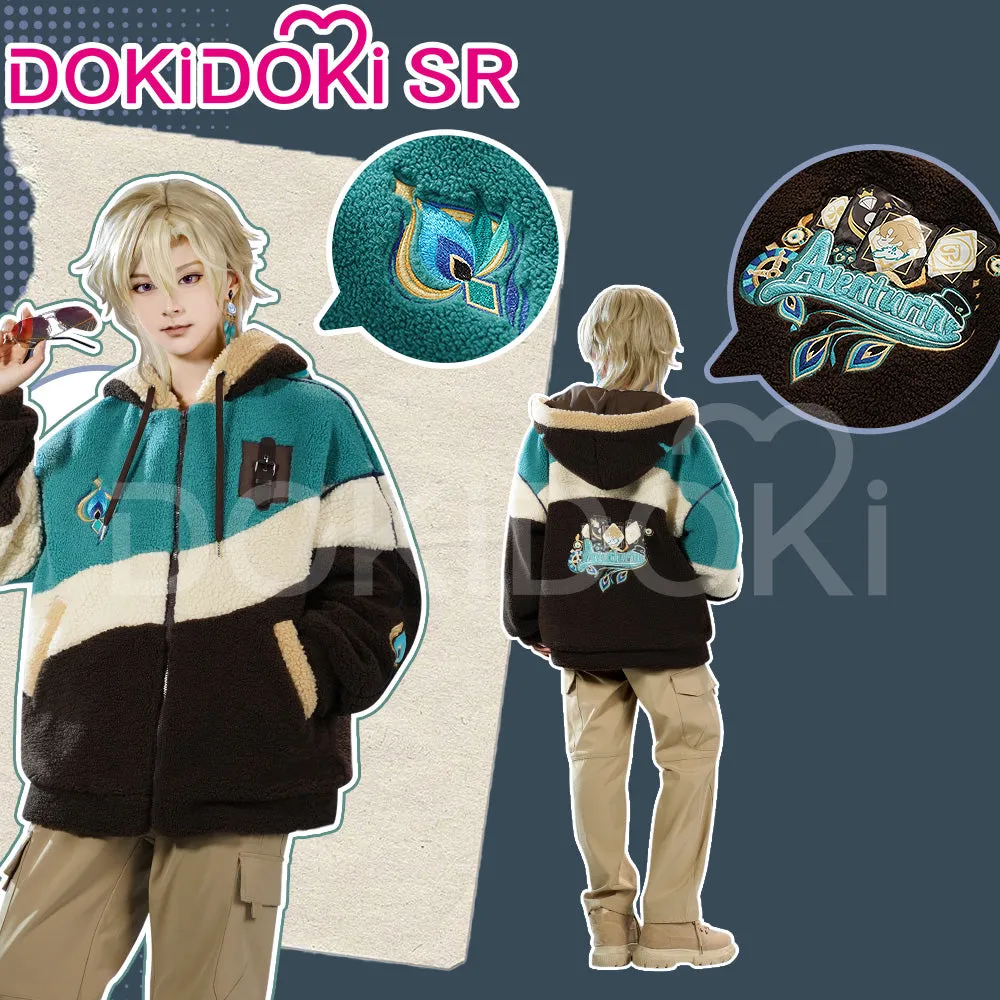 DokiDoki-SR Game Honkai: Star Rail Cosplay Costume Aventurine / Firefly Doujin The Dome of the Stars in Winter Plush Jacket Casual Wear Shajin