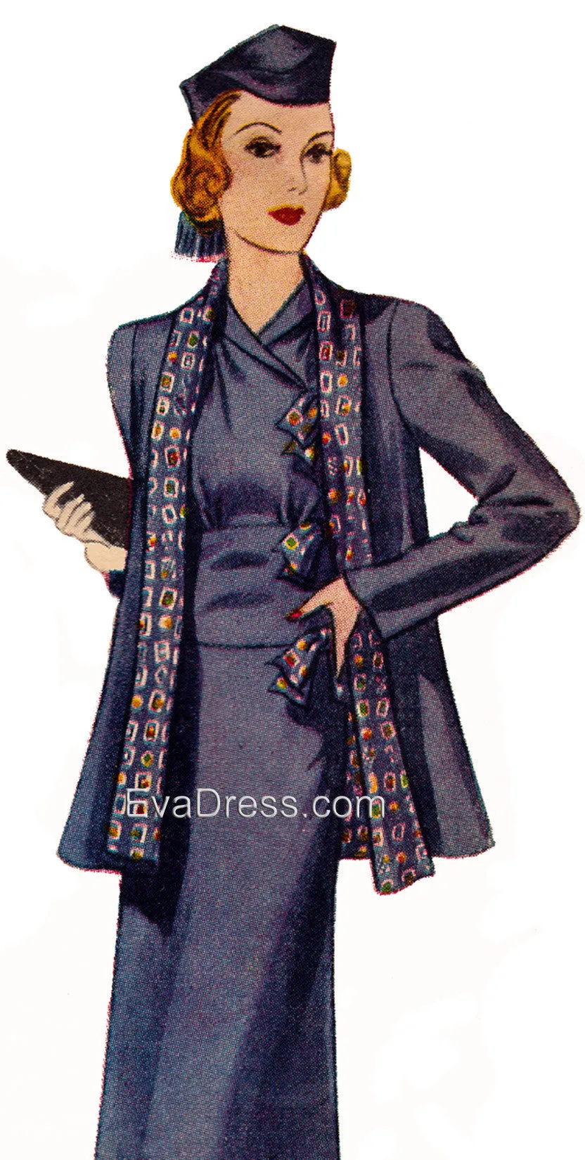 E-PATTERN 1938 Dress & Reversible Jacket E2653