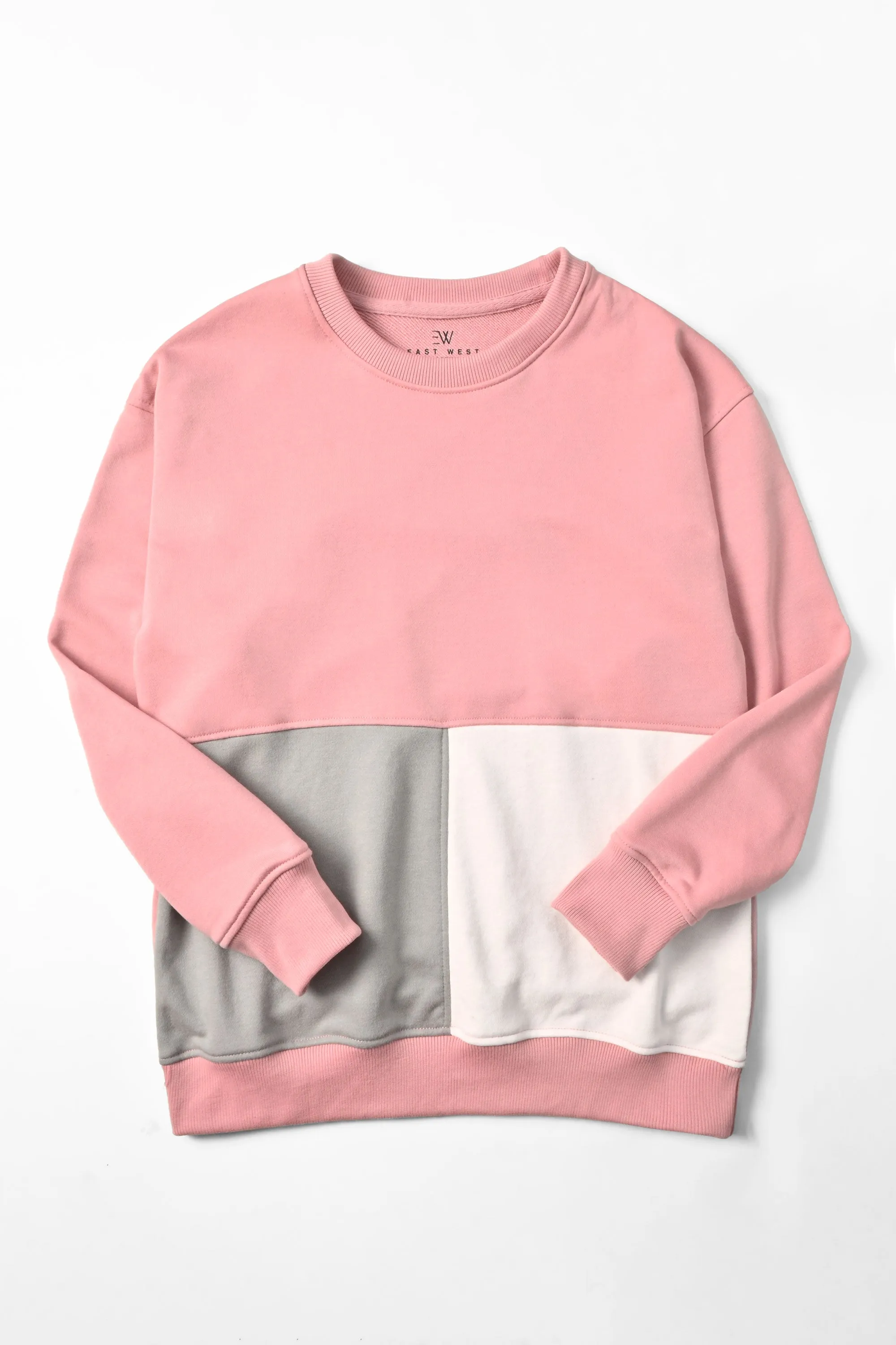 East West Women's Contrast Panel Terry Sweat Shirt