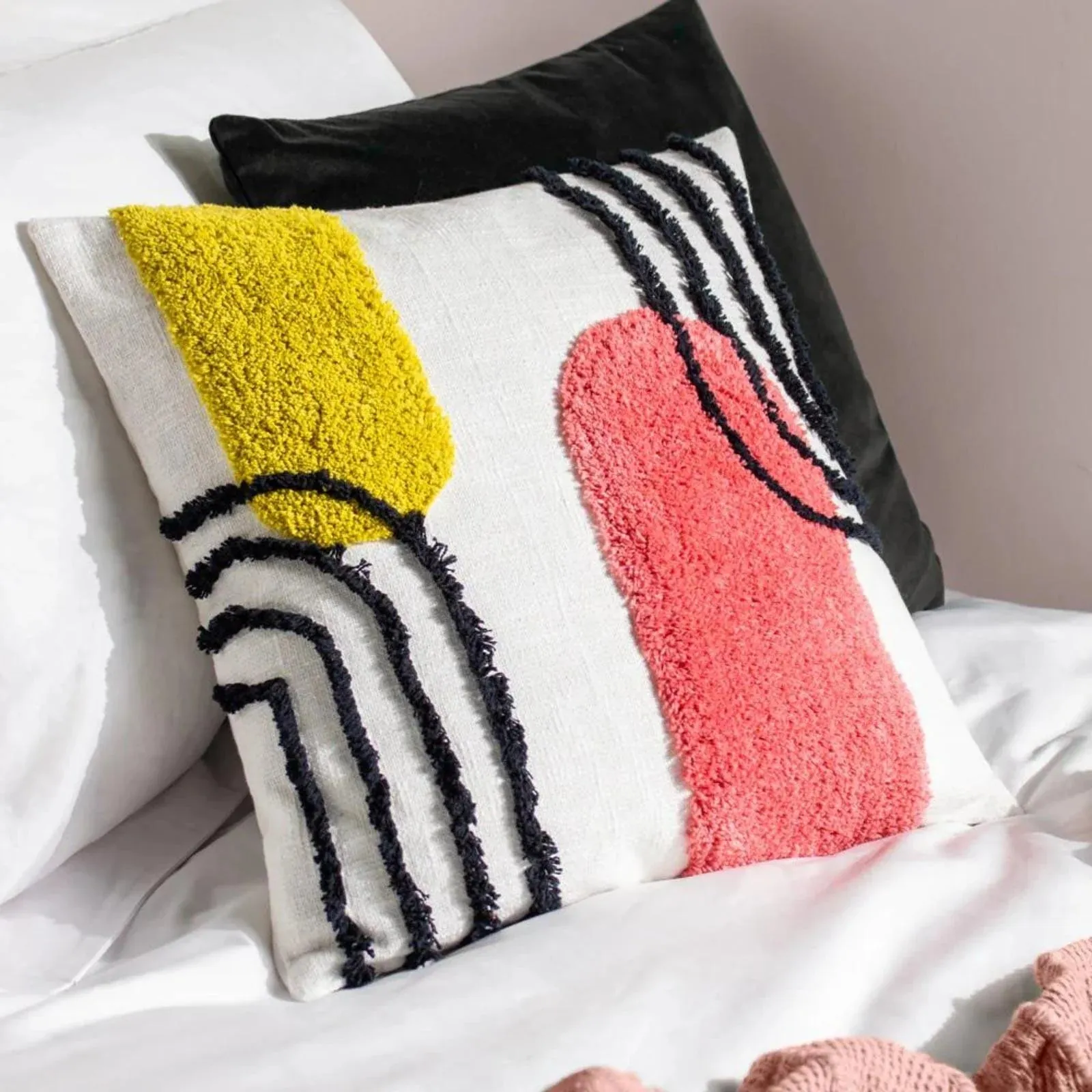 Elmer Cotton Tufted Cushion Cover - Citrus