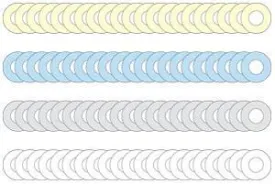 FLUTE PAD SHIM 18mm X .004" (.1mm) BLUE
