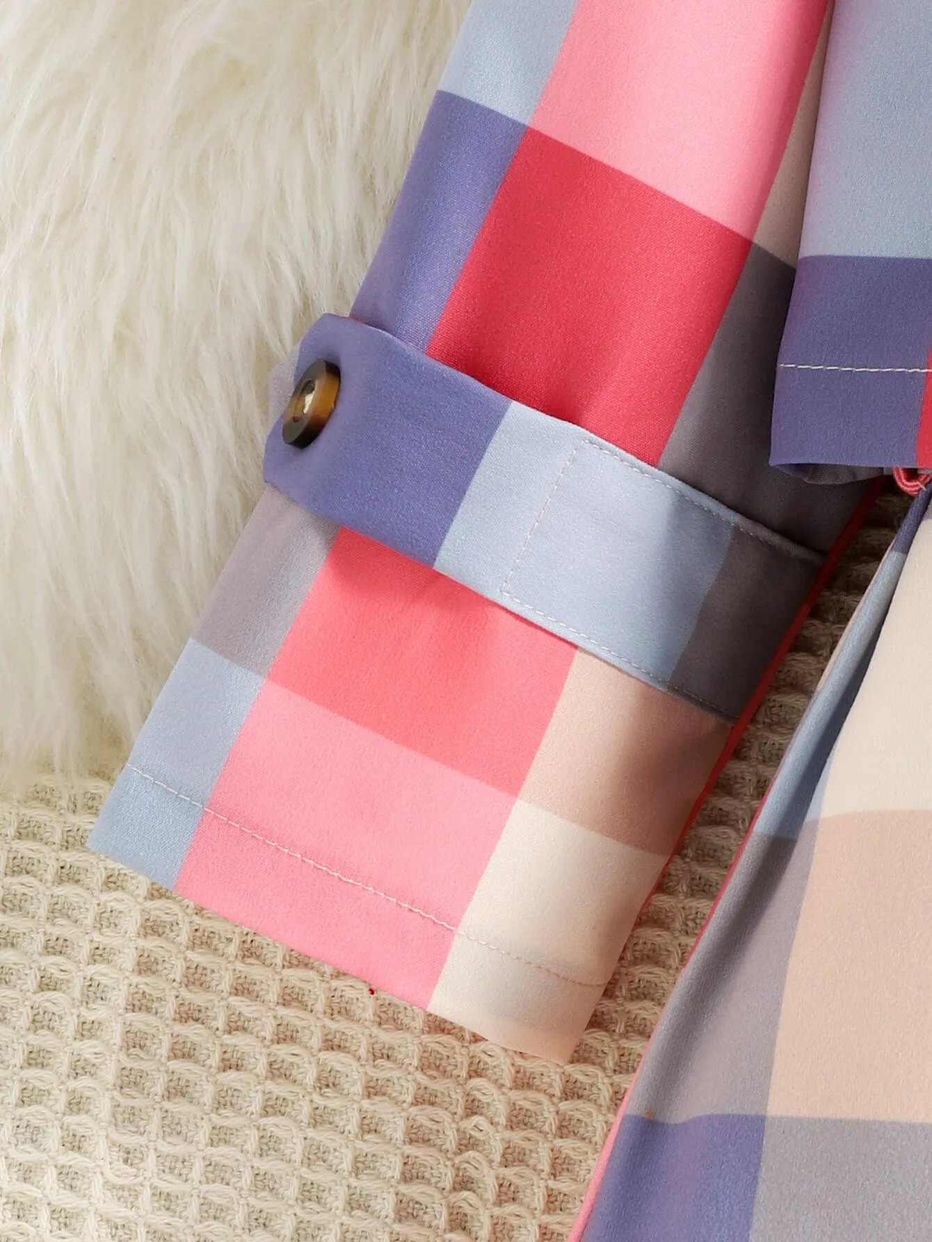 GIRLS PLAID JACKET AND SLEEVELESS DRESS SET