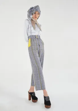 Hadid Gabardine Shirt with Prince  of Wales Style Pant