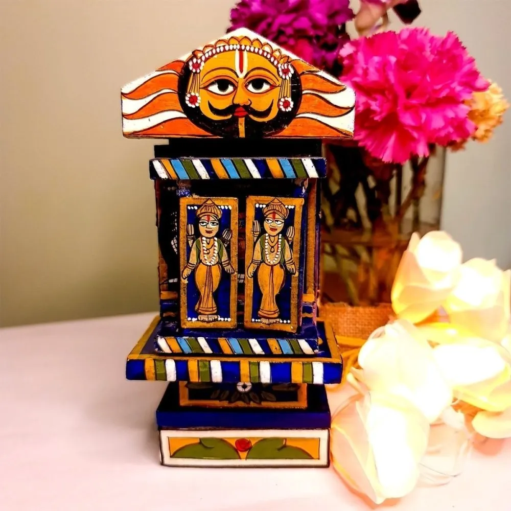 Handcrafted Wooden Box of Stories from Rajasthan (M)