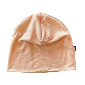 Haube sand, Merinowolle & Seide (bio/GOTS)