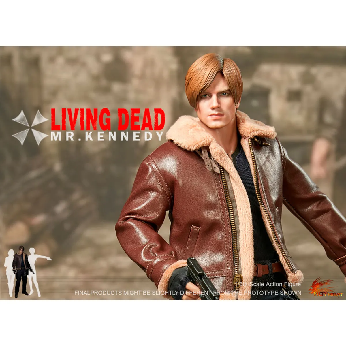 HiPlay Hot Heart Zombie Killer Kennedy Action Figure Jacket Version