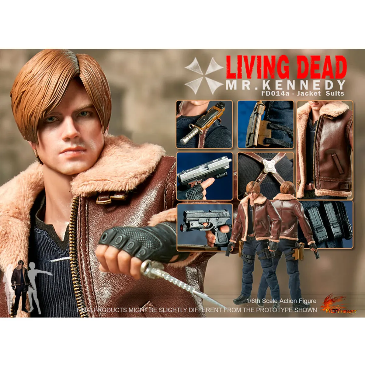 HiPlay Hot Heart Zombie Killer Kennedy Action Figure Jacket Version