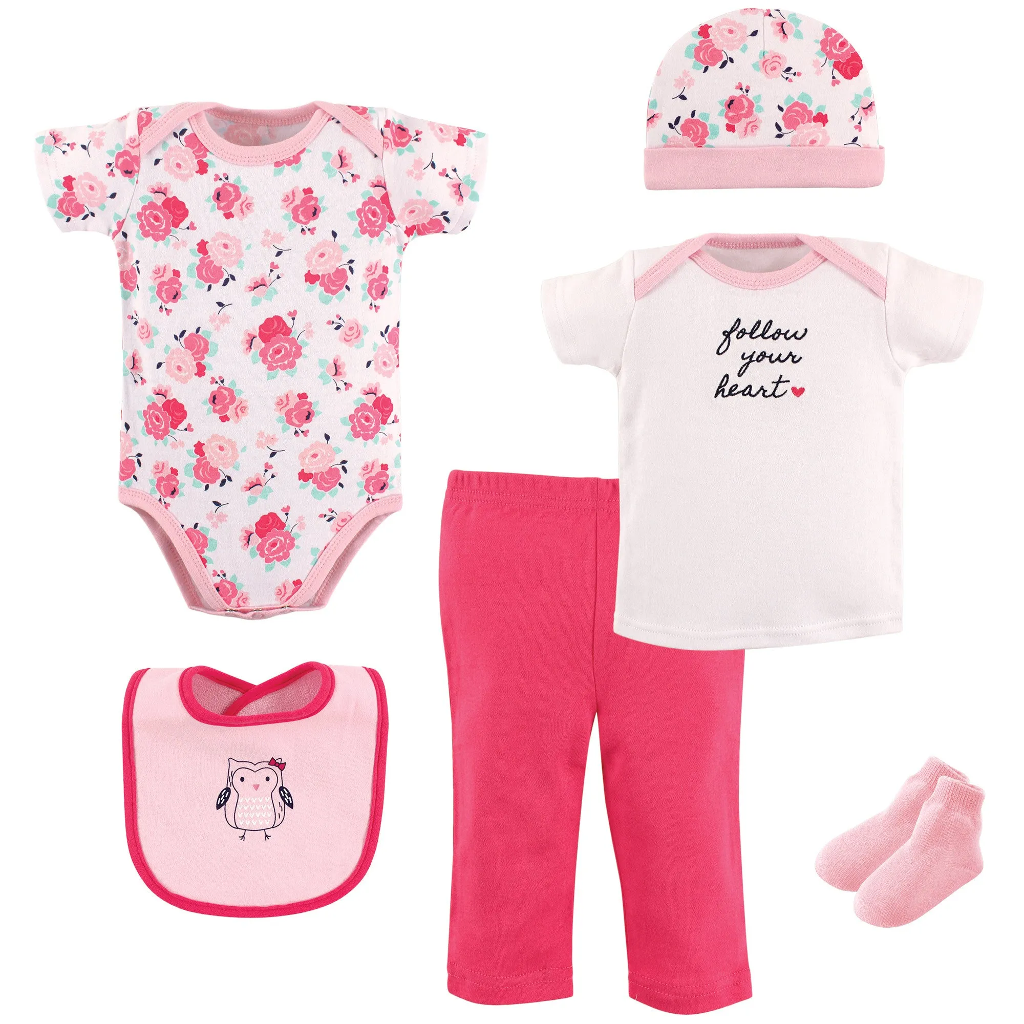 Hudson Baby Layette Boxed Giftset, Owl