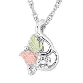 Landstrom's Black Hills Gold & Silver April Birthstone Pendant