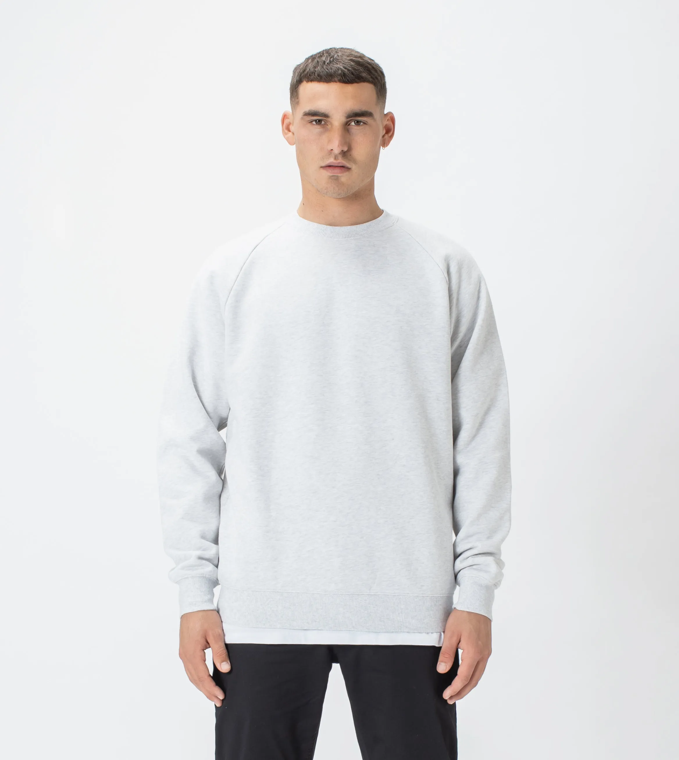 Lowgo Raglan Crew Sweat Blizzard Marle