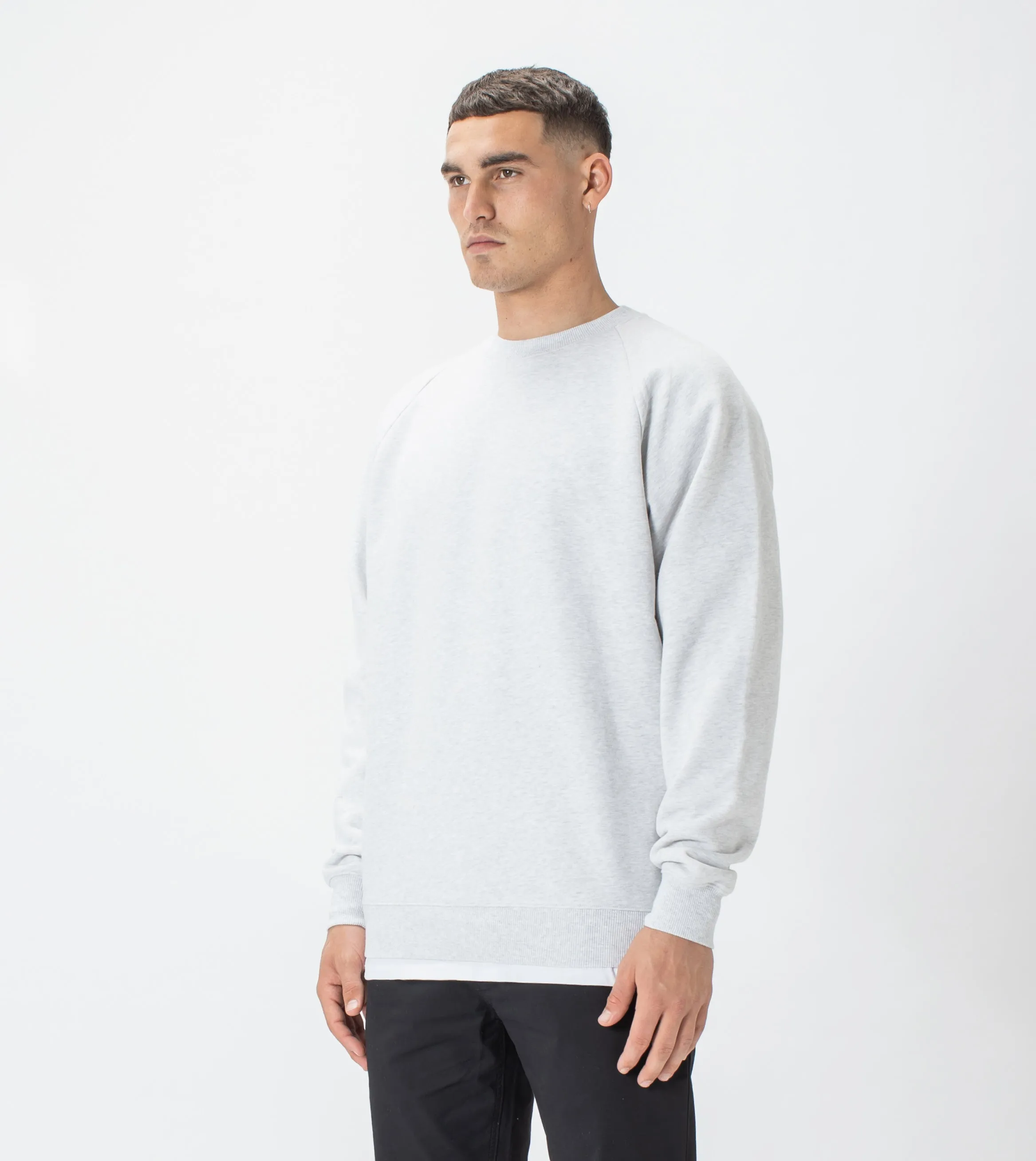 Lowgo Raglan Crew Sweat Blizzard Marle