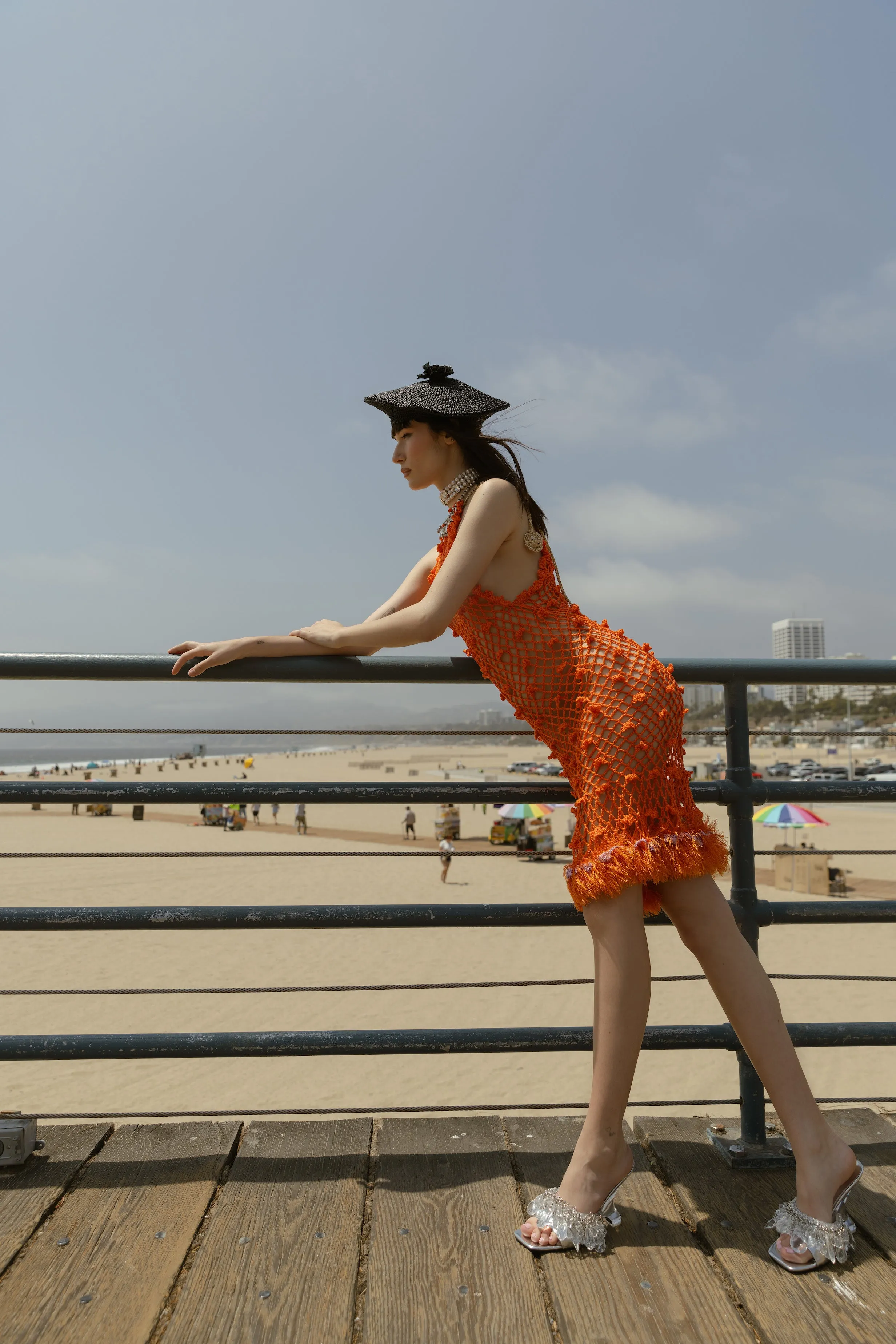 Malva Orange Handmade Crochet Dress