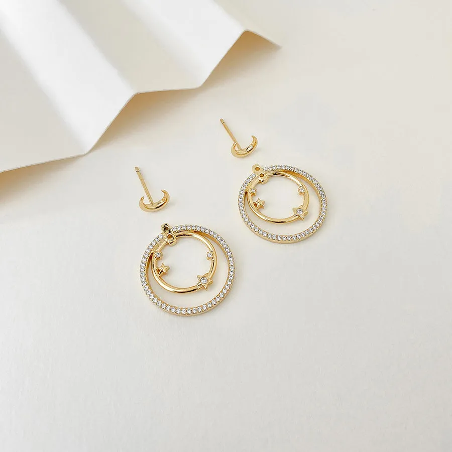 Midnight Hour Gold Earrings