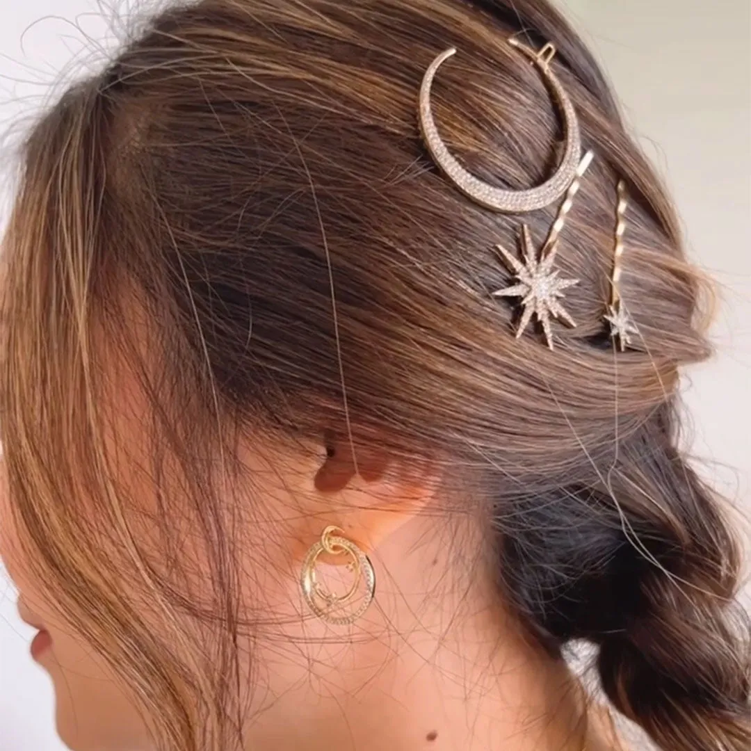 Midnight Hour Gold Earrings