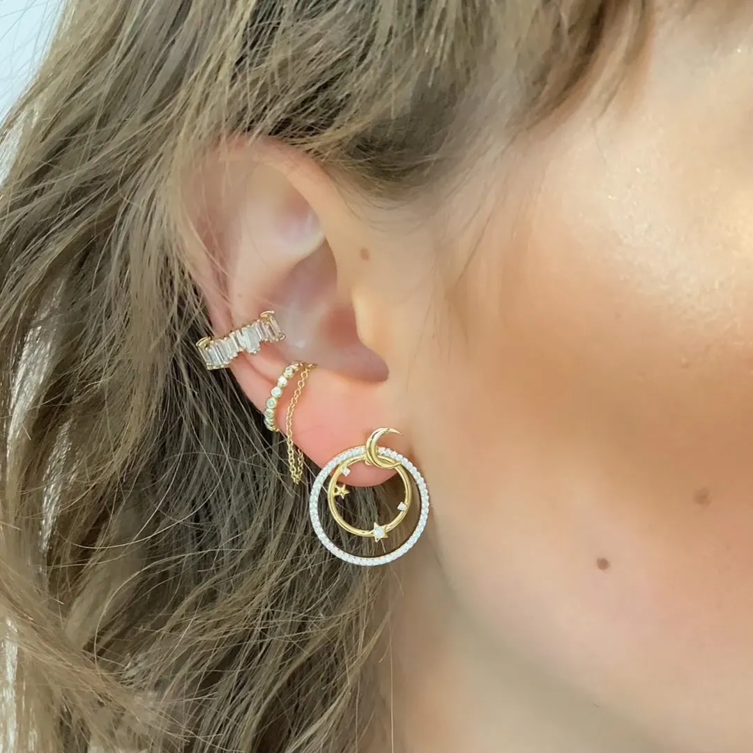 Midnight Hour Gold Earrings