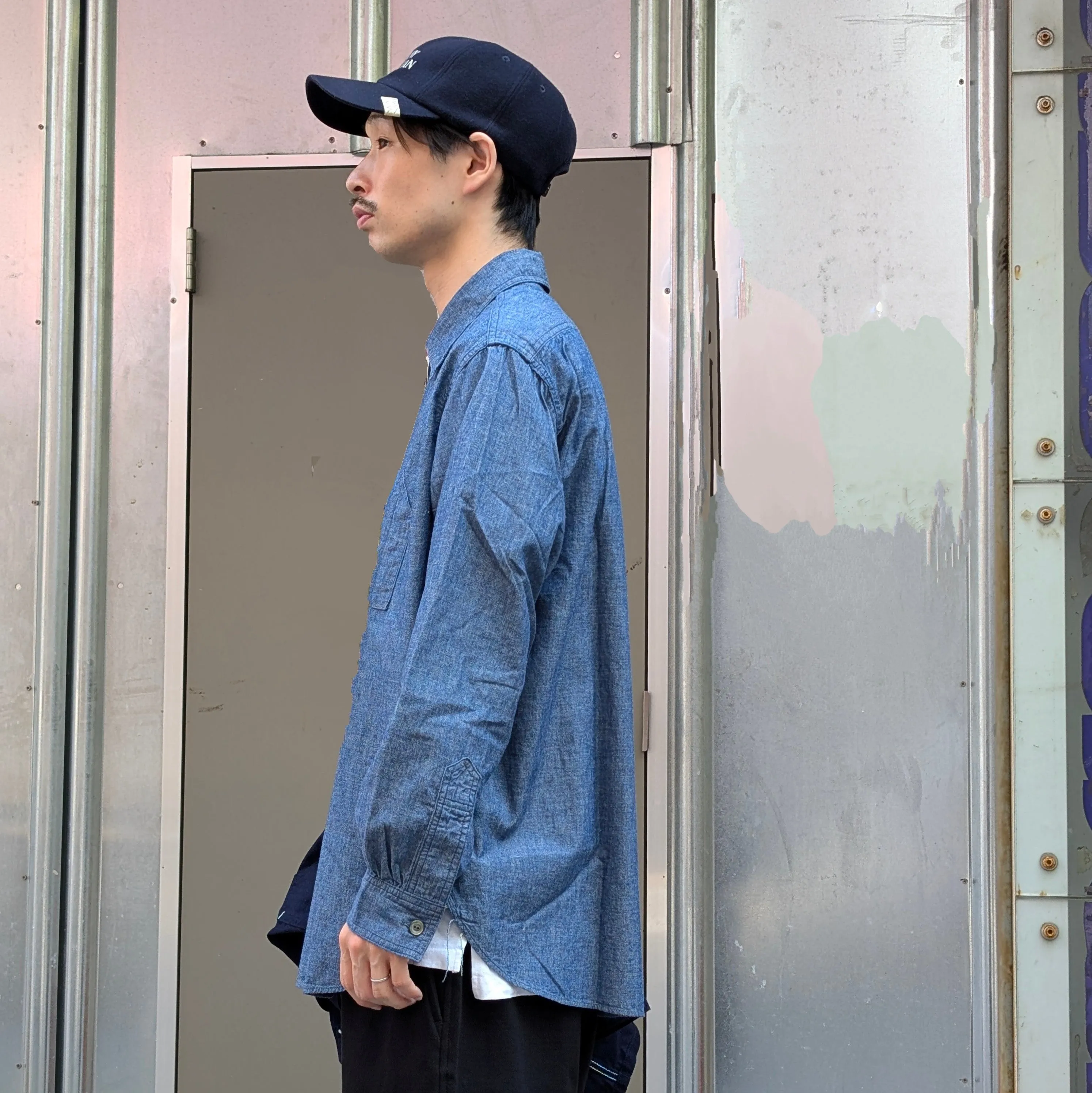 POST O'ALLS - No.1  Shirt - Classic chambray Indigo - 1201-CC
