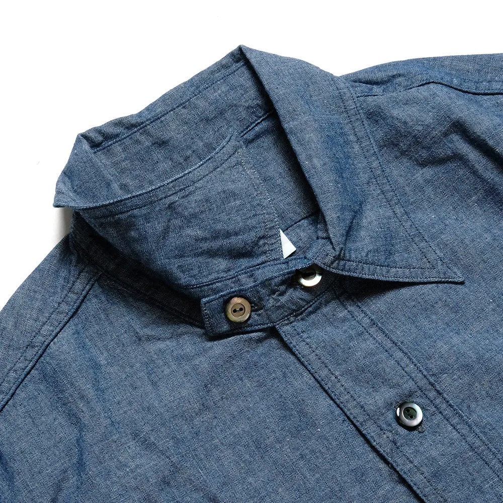 POST O'ALLS - No.1  Shirt - Classic chambray Indigo - 1201-CC