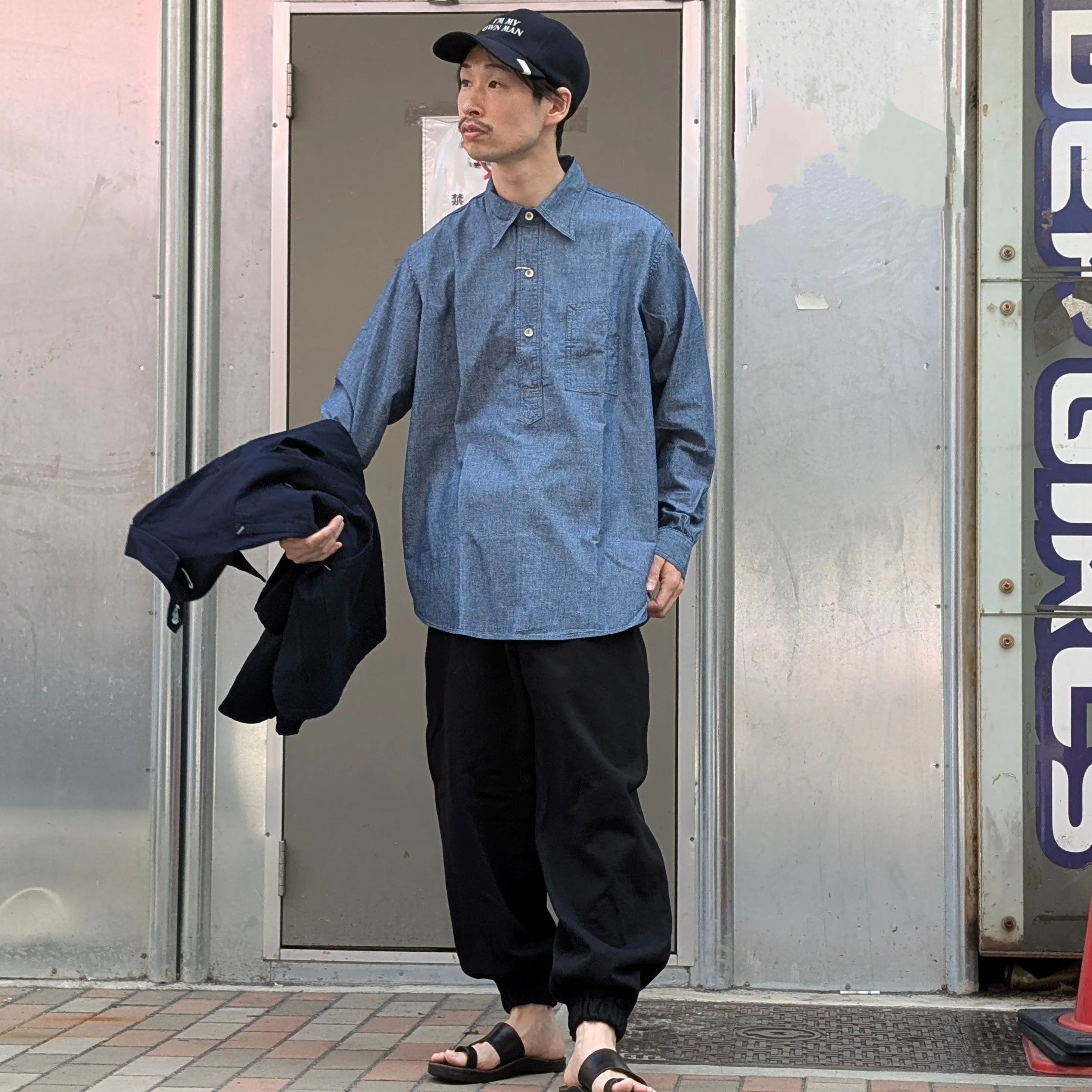 POST O'ALLS - No.1  Shirt - Classic chambray Indigo - 1201-CC