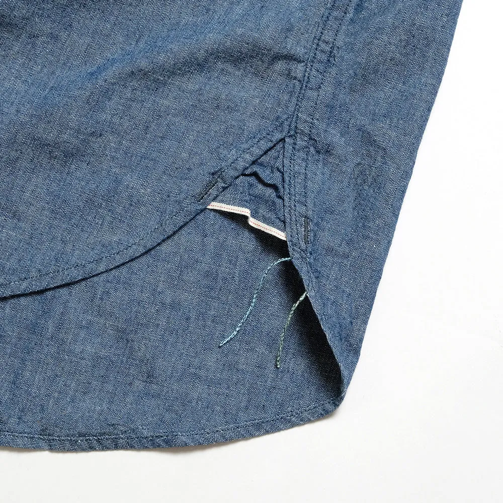 POST O'ALLS - No.1  Shirt - Classic chambray Indigo - 1201-CC