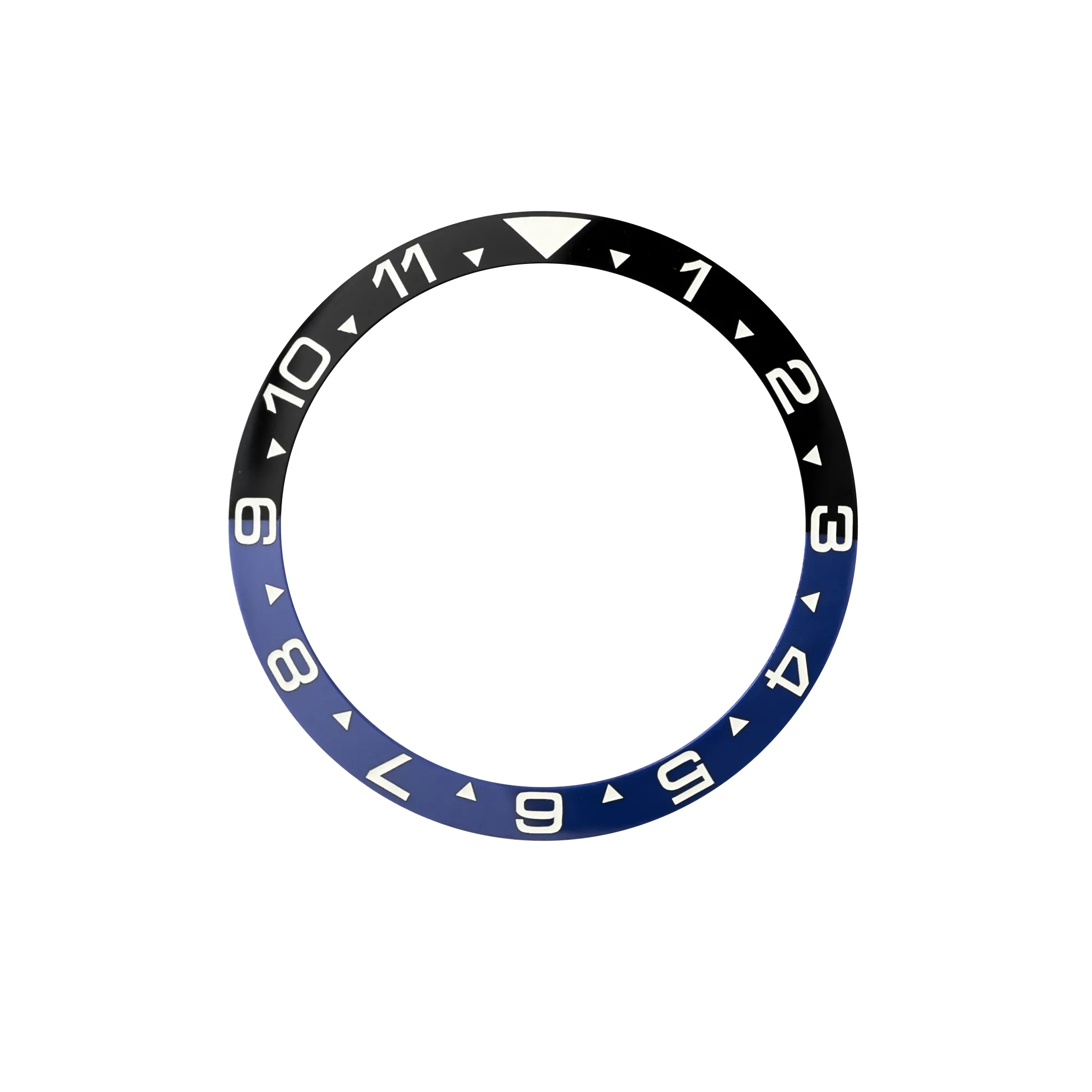 SKX007/SRPD Lumed Ceramic Bezel Insert: Dual Time Style Batman