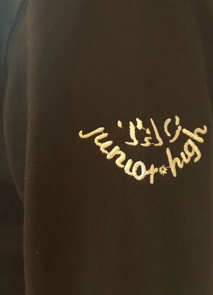 TAG Junior High Black Cotton Hooded Sweatshirt With TAG Logo