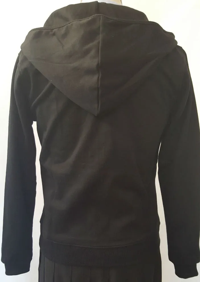 TAG Junior High Black Cotton Hooded Sweatshirt With TAG Logo