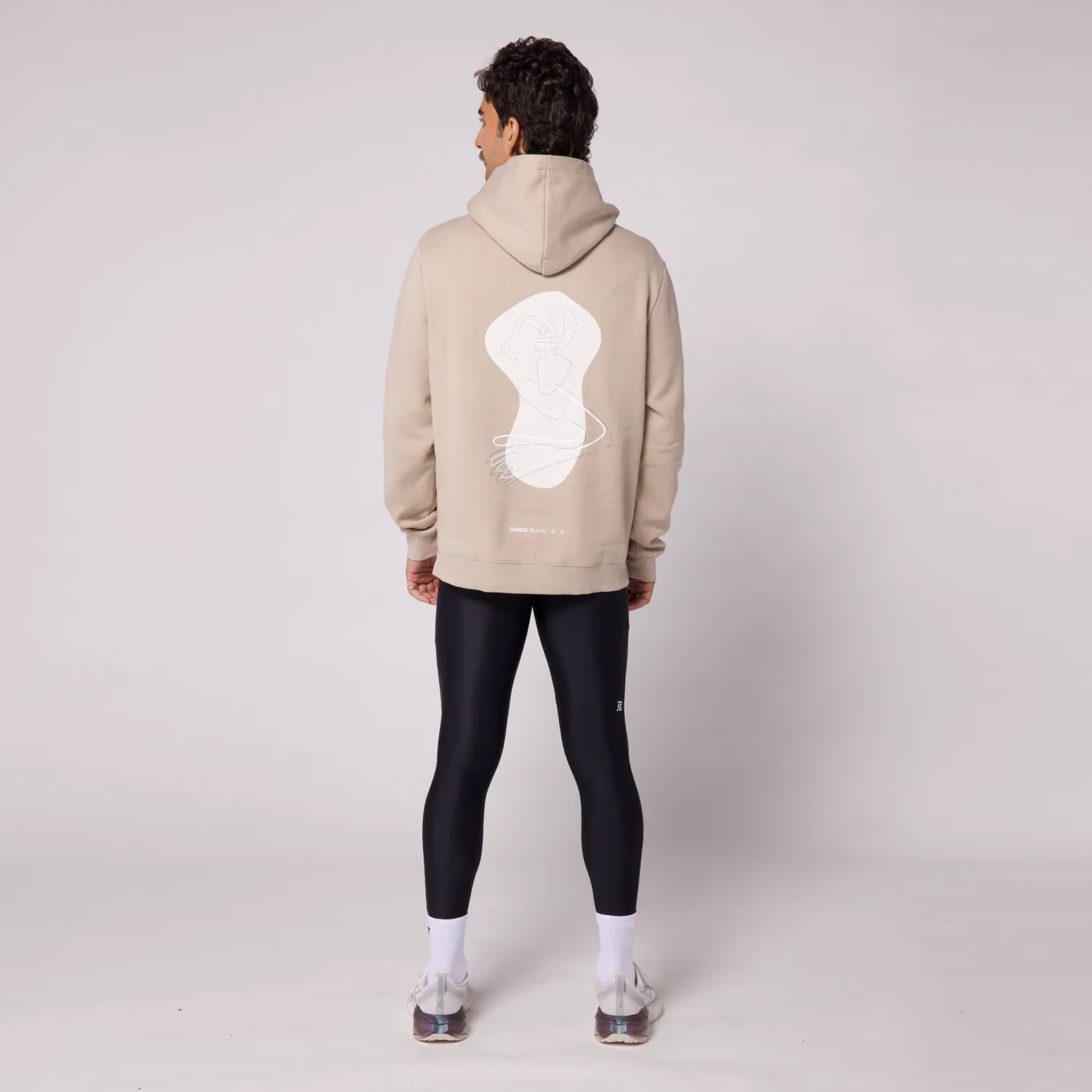 The Cotton Fleece Abstract Thinker Hoodie - Unisex, Stone