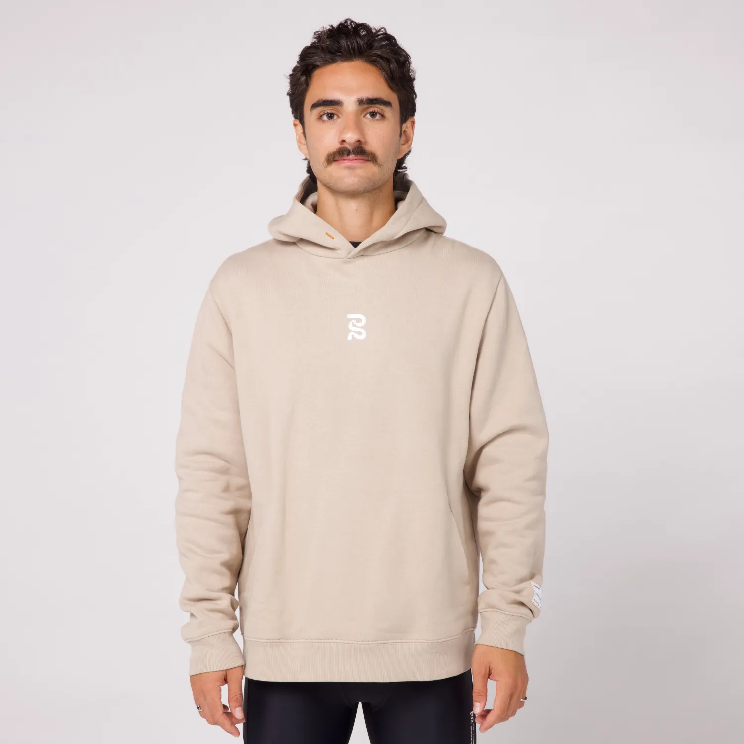 The Cotton Fleece Abstract Thinker Hoodie - Unisex, Stone