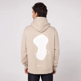 The Cotton Fleece Abstract Thinker Hoodie - Unisex, Stone